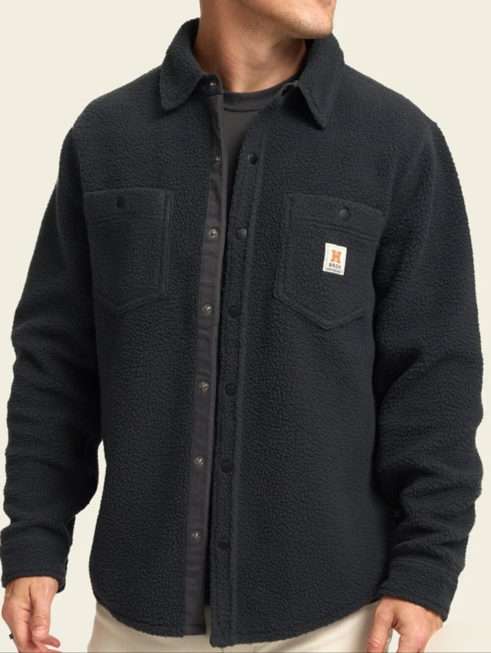 Howler Bros Allegheny Fleece Overshirt - Antique Black - L